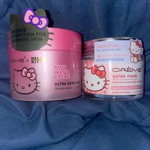 Crème Shop x Hello Kitty gelee mask and pink water crème